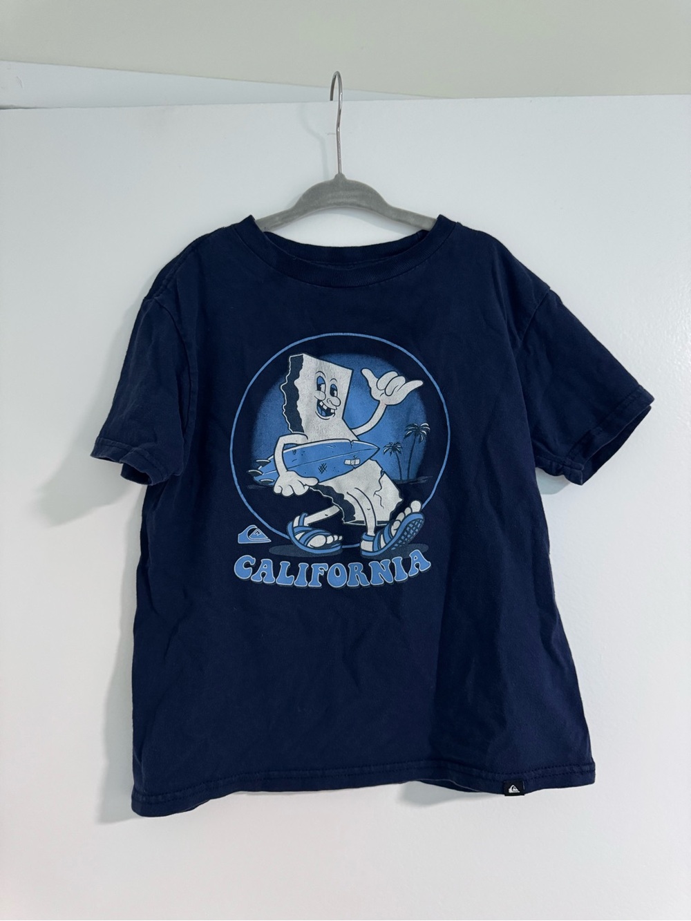Quiksilver Navy Blue California Surf Cartoon Tee